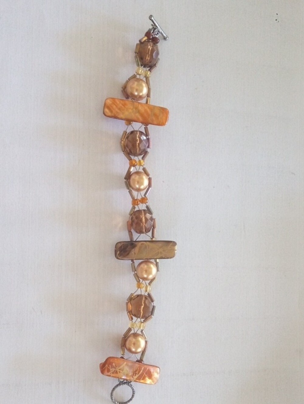 Handmade Amber Beaded Women's Bracelet - Picture 6 of 7